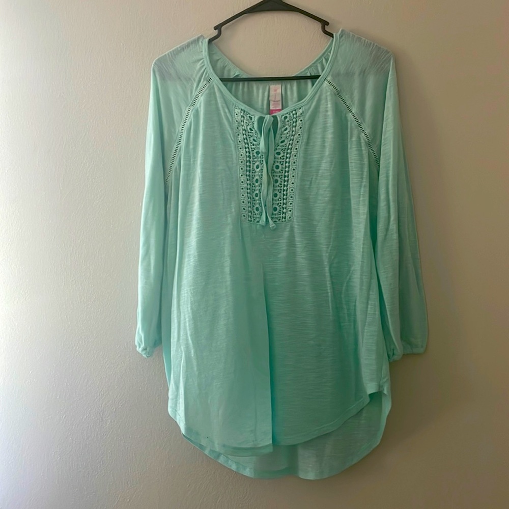 No Boundaries Light Blue Womens Tunic Top